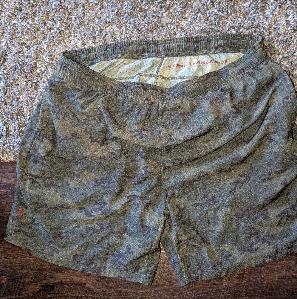 RHONE Army Green gym shorts